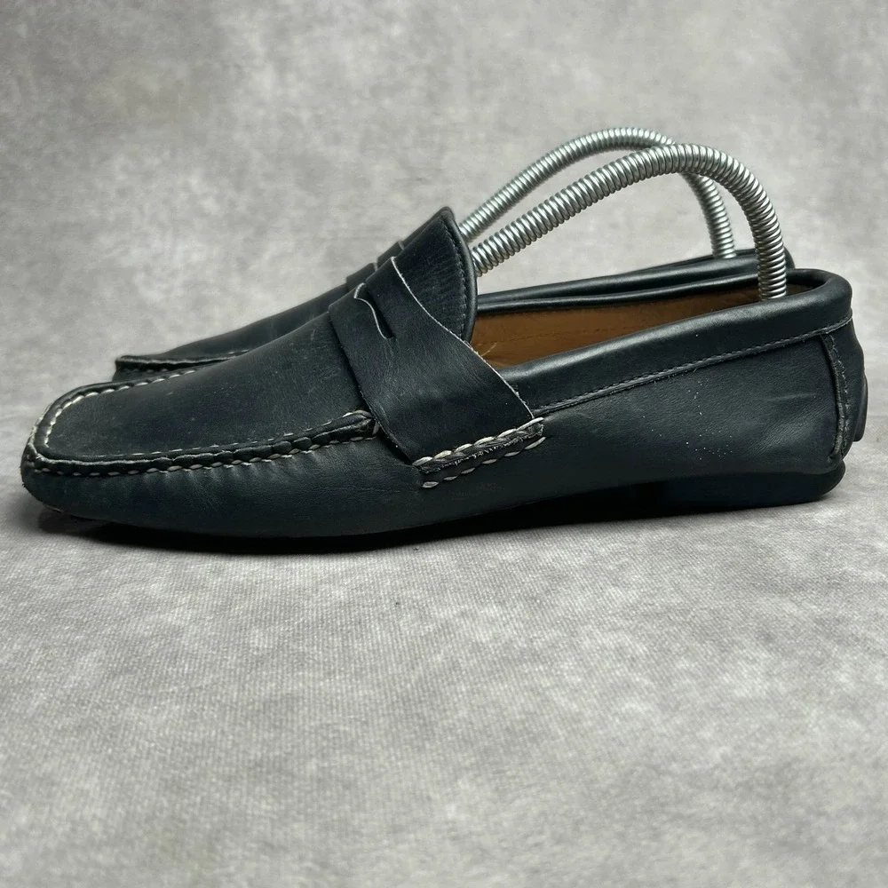 Allen Edmonds Revere Black Leather Slip On Penny Loafer Shoes Men's US 7.5 D